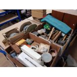 2 X BOXES OF TOOLS & MATERIALS ELECTRICIANS CABLE