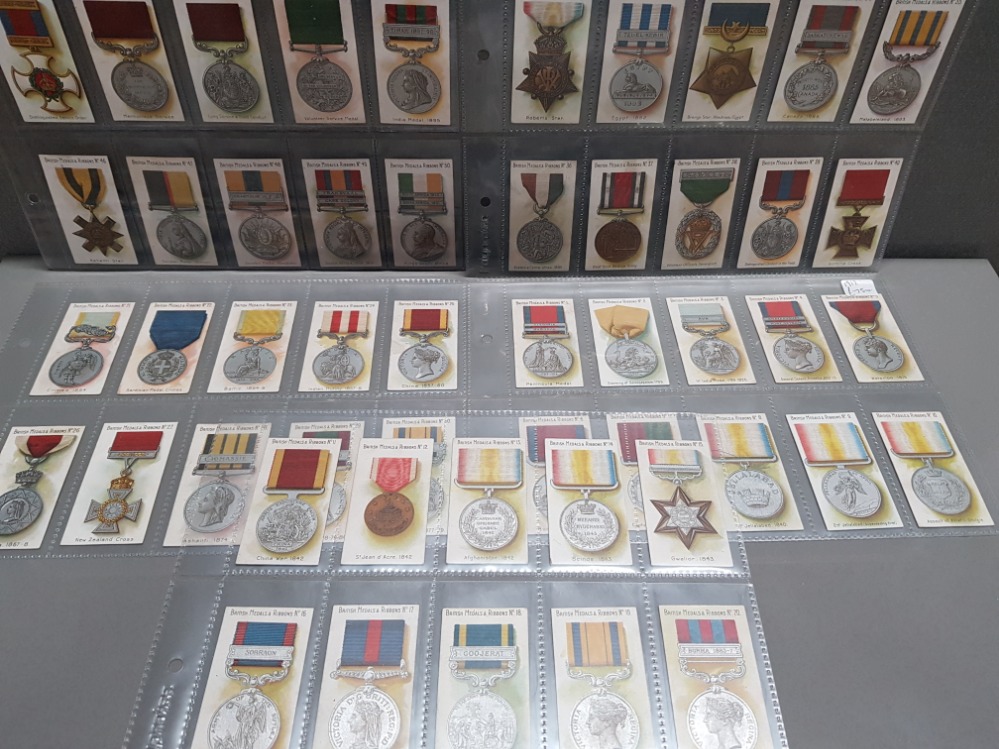 COMPLETE SET OF 50 GOOD TO FINE CONDITION TADDY CIGARETTE CARDS 1912 BRITISH MEDALS AND RIBBONS