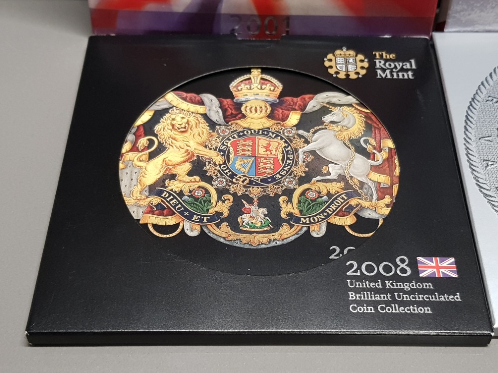 UK ROYAL MINT UNCIRCULATED YEAR SETS 2001, 2002, 2005, 2006, 2007 AND 2008 SIX COMPLETE SETS IN - Image 3 of 3