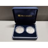 2 SILVER USA DOLLARS 1898 AND 1921 IN PRESENTATION BOX