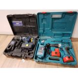 MAKITA PORTABLE DRILL TOGETHER WITH CORLESS POWER CRAFTS DRILL BOTH WITH BATTERIES