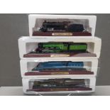 4 COLLECTABLE MODEL LOCOMOTIVES FLYING SCOTSMAN, MALLARD, WURTEMBERG K CLASS AND PACIFIC CHAPELON