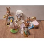 5 BEATRIX POTTER FIGURES OF WHICH 4 ARE BY ROYAL ALBERT AND 1 ROYAL DOULTON
