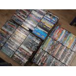3 BOXES OF MISCELLANEOUS DVDS