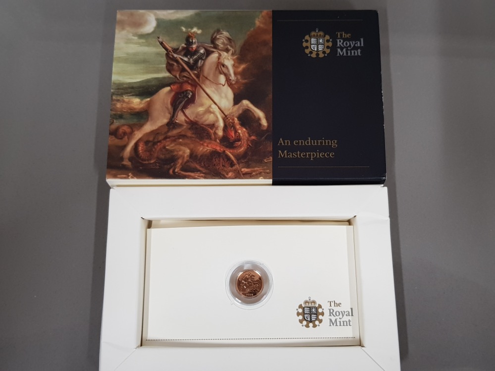 UK ROYAL MINT 2009 QUARTER SOVEREIGN COIN UNCIRCULATED IN ORIGINAL BOX - Image 2 of 3