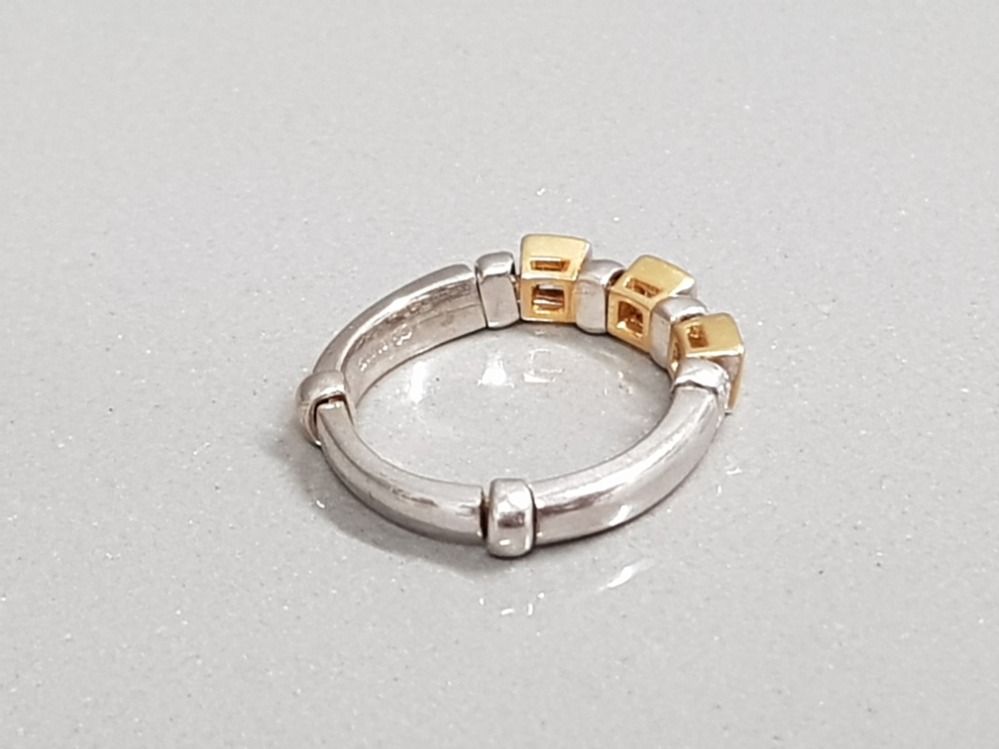 18CT WHITE AND YELLOW GOLD DIAMOND RING 5.3G SIZE N1/2 - Image 2 of 2