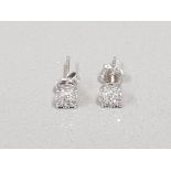 WHITE GOLD DIAMOND CLUSTER STUDS