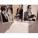 ORIGINAL PART SCRIPT FOR HUMPHREY BOGART AND GLORIA GRAHAME IN A LONELY PLACE COLUMBIA PICTURES