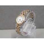 LADIES CARTIER BI-METAL PANTHER QUARTZ WATCH IN GOOD WORKING ORDER