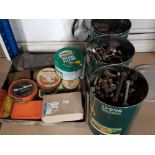 SUBSTANTIAL AMOUNT OF NUTS AND BOLTS MAJOITY KEPT IN VINTAGE TINS