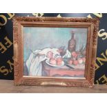 GILT ORNATE FRAMED STILL LIFE OIL PAINTING ON CANVAS ARTAGRAPH EDITION 1112