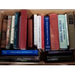 BOX CONTAINING HARDBACK BOOKS LIVING THE PAST AND ANIMAL BIOLOGY ETC