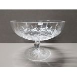 WATERFORD FINE HAND CUT CRYSTAL GLASS BOWL ON STEM 16CMS X 11CMS