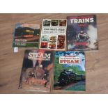 5 VINTAGE COLLECTORS HARDBACK BOOKS ON TRAMS AND STEAM TRAINS