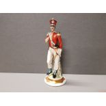 CAPODIMONTE PORCELAIN FIGURE OF ITALIAN INFANTRY MAN