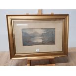FINE WATERCOLOUR AND ACRYLIC OF DERWENT WATER BY ABRAHAM 36CMS X 20CMS