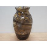 SUNDERLAND GLASS TEXTURED BALUSTER VASE