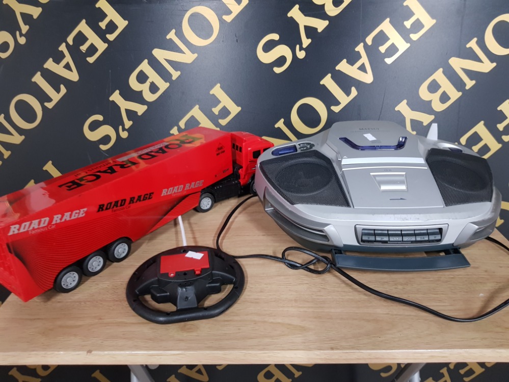 MATSUI CD RADIO CASSETTE RECORDER TOGETHER WITH REMOTE CONTROL ROSD RAGE LORRY