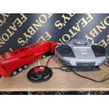 MATSUI CD RADIO CASSETTE RECORDER TOGETHER WITH REMOTE CONTROL ROSD RAGE LORRY