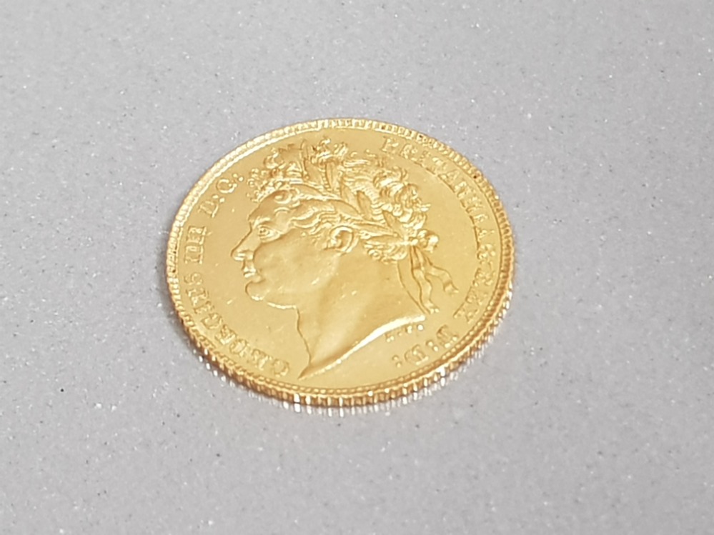 BRILLIANT 1824 GEORGE IV GOLD HALF SOVEREIGN