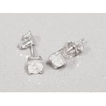 WHITE GOLD DIAMOND SOLITAIRE STUDS