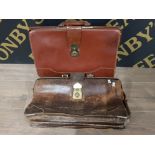 2 VINTAGE LEATHER BRIEFCASES