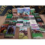 A BOX CONTAINING 20 RACEHORSES BOOKS FROM 1967 TO 2000