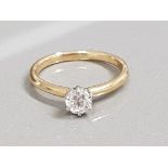 18CT GOLD DIAMOND SOLITAIRE RING APX. 50CT 3.3G SIZE N1/2
