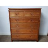 EXOTIC ORIENTAL HARDWOOD 2 OVER 4 DRAWER CHEST