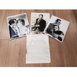 PART ORIGINAL SCRIPT FOR HUMPHREY BOGART PLUS 3 PHOTOS