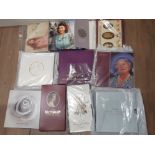 10 DIFFERENT PACKS CONTAINING 5 POUND COINS 1990S-2000S BY UK ROYAL MINT