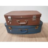 2 VINTAGE SUITCASES BY CROWN LUGGAGE AND PIXIE