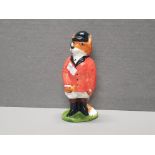 A VINTAGE ACORN ENGLAND CLEVERLY DISGUISED FOX FIGURINE 19CM HEIGHT