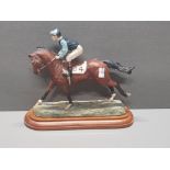 A VINTAGE BORDER FINE ARTS HORSE AND JOCKEY FROM 1978