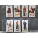 7 HARVEY AND DAVY CIGARETTE CARDS 1902 COLONIAL TROOPS ALL DIFFERENT IN MIXED CONDITION WITH MOST