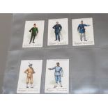 5 CIGARETTE CARDS ROBERT SINCLAIR 1899 POLICEMEN OF THE WORLD, CARD NUMBERS 5,6,7,10 AND 12 MOSTLY
