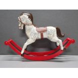 HANDPAINTED ALNHAM WOODCRAFT THE OLD SCHOOL HOUSE VINTAGE TOY ROCKING HORSE