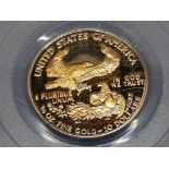 USA GOLD QUARTER OZ EAGLE PROOF IN SLAB