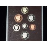 7 COIN UK ROYAL MINT 2008 ROYAL SHIELD OF ARMS PROOF SET IN ORIGINAL CASE OF ISSUE WITH