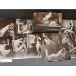 COLLECTION OF 146 DIFFERENT EROTIC POSTCARDS REPRODUCTIONS OF THE ORIGINALS