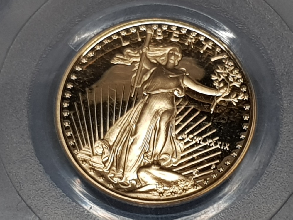 USA GOLD QUARTER OZ EAGLE PROOF IN SLAB - Image 2 of 4