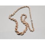 SILVER GRADUATED ROPE LINK NECKLET