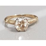 18CT GOLD SOLITAIRE DIAMOND RING BRILLIANT CUT 1.75CT 3.8G SIZE M1/2