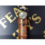 A VINTAGE BRASS AND COPPER CEAG MINERS LAMP TYPE B E 3