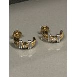 18CT GOLD DIAMOND EARRINGS 7.3G