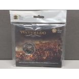 UK ROYAL MINT 2015 BATTLE OF WATERLOO UNCIRCULATED 5 POUND COIN IN SEALED ORIGINAL PACK