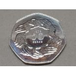 1973 ACCESSION TO THE EEC HANDS 50 PENCE PROOF COIN