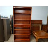 REGENCY REPRODUCTION 6 SHELF BOOK CASE WITH 2 SINGLE DRAWERS