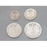 1830 GEORGE IV 4 COIN MAUNDY SET A CHOICE MATCHING SET SCARCE AS SUCH