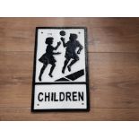 CAST CHILDREN PLAYING SIGN